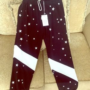 Black Lauren Moshi Sweats w/ Stars